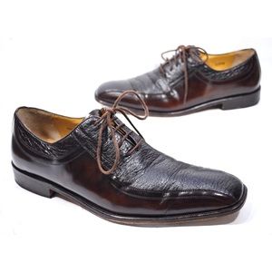 Mezlan Bogart Dark Brown Leather Oxford Shoes